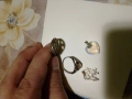 Сребърен пръстен 3х10-камък 875 проба, снимка 5