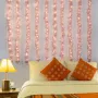 GUOCHENG Cherry Blossom Curtain Lights, 10 х 1 м висящи гирлянди, дистанционно, USB, розови, снимка 7