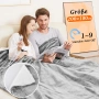 Отопляемо одеяло Електрическо одеяло 200 x 180 см, Фланел Шерпа, 10 температурни нива, снимка 1