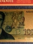 Позлатена с 24 карата злато рядка банкнота 1000 лева 1994 г със сертификат поредни сериини номера , снимка 4