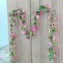 4125 Изкуствена лиана с цветя, 195 см, снимка 4
