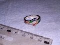 РАЗКОШЕН СРЕБЪРЕН АРТ ПРЪСТЕН РОДИРАНО СРЕБРО 925 ИНКРУСТИРАН с РАЗНОЦВЕТНИ СКЪПОЦЕННИ КАМЪНИ 38590, снимка 8