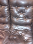 Кожено черно канапе , диван, снимка 1 - Дивани и мека мебел - 44737582