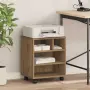 vidaXL Стойка за принтер Дъб артизан 41 x 32 x 48 см, снимка 2