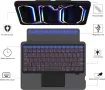 ROOFEI Калъф с клавиатура за iPad Pro 11-инчов (M4, 2024, A2836,A2837,A3006), 7 цветна подсветка, снимка 5