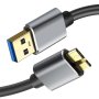 Micro USB 3.0 кабел, USB 3.0 A към Micro B суперскоростен кабел за данни , снимка 1