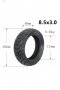 8.5x3 качествена гума за електрическа тротинетка Kugoo G2 Pro, Zero 9 Visett 9, снимка 2