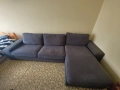 Запазен сив Ъглов диван, снимка 2