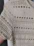 Zara L размер плетена ажурна рокля и жилетка, снимка 4
