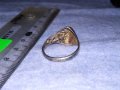 СТАРИНЕН СРЕБЪРЕН ПРЪСТЕН ВИСОКА ПРОБА ОКСИДИРАНО СРЕБРО АЖУРНА МАЙСТОРСКА РЪЧНА ИЗРАБОТКА 36598, снимка 12