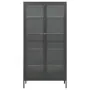 vidaXL Витрина, антрацит, 90x40x180 см, стомана и закалено стъкло, снимка 4