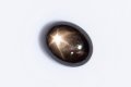Черен звезден сапфир 1.32ct 6-лъчева звезда овален кабошон