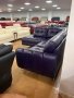 Лилав кожен ъглов диван, снимка 2