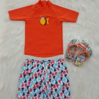 Детски бански 3-4 години - шорти, плажна блуза и чехли, снимка 1 - Детско бельо и бански  - 41780217