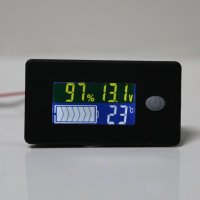 Волтметър 12v + вграден термометър, снимка 1 - Друга електроника - 41798581