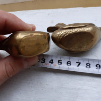 Лот от две стари бронзови пиленца статуетка фигура пластика, снимка 6 - Антикварни и старинни предмети - 36215162