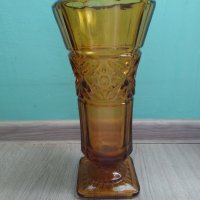 стара стъклена ваза арт деко, снимка 1 - Други ценни предмети - 40033535