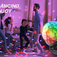 Комплект Mini Disco Ball Party Light 360° въртяща се LED RGB парти лампа с дистанционно диско топка, снимка 7 - Други - 44149282