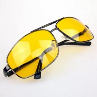 Очила с нощно шофиране с метална рамка+ Подарък калъфче , снимка 7 - Слънчеви и диоптрични очила - 39646462