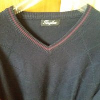 Мъжки пуловер шпиц тъмносин размер M-L, снимка 2 - Пуловери - 34671407