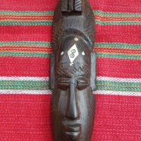 Африканска маска от абанос, снимка 1 - Антикварни и старинни предмети - 35926178