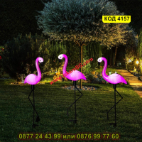 Градинска соларна лампа фламинго - КОД 4157, снимка 3 - Соларни лампи - 44681801