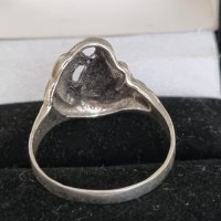 Сребърен пръстен с маркизити , снимка 6 - Пръстени - 41606252