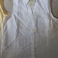 Нови ленени ризи без ръкав Манго М и Л, снимка 10 - Ризи - 41018385