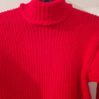 Червена рокля ръчно плетиво-ТОП ОФЕРТА , снимка 2 - Рокли - 35705524