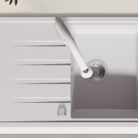 Кухненска мивка от Гранит модел Милано 780 x 500 mm - Бял, снимка 7 - Други - 36079194