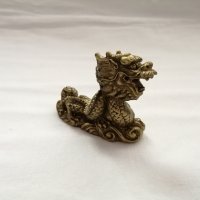 Сувенир малка статуетка китайски дракон в бронзов цвят, снимка 8 - Статуетки - 44466320