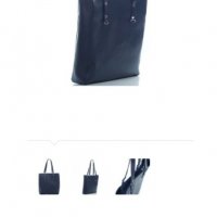 Дамска чанта от естествена кожа модел PAMELA dark blue, снимка 6 - Чанти - 39111466