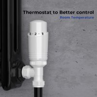 Термостатичен радиаторен вентил - Vancoco Modern TRV H62, 1/2" x 15 мм, снимка 6 - Други стоки за дома - 42704502