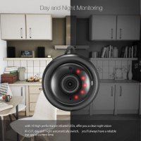 Мини Панорамна Камера - WiFi Camera V380, Черна, снимка 5 - HD камери - 34096372