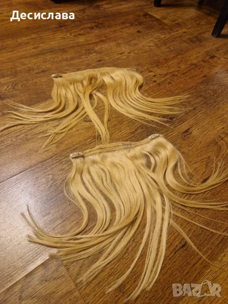 Естествена руса коса!!! Гъсти два реда, подходяща и за трайно поставяне!, снимка 1