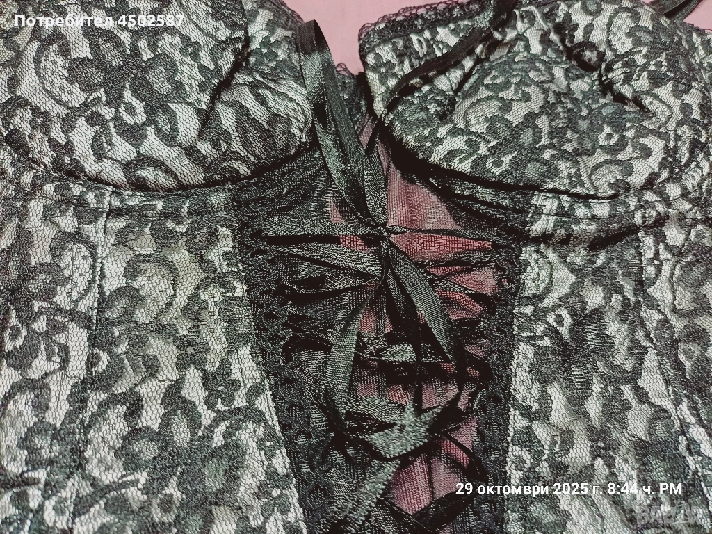 Корсет в черно и бяло, снимка 1