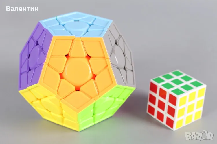 Додекаедър и кубче на рубик, снимка 1