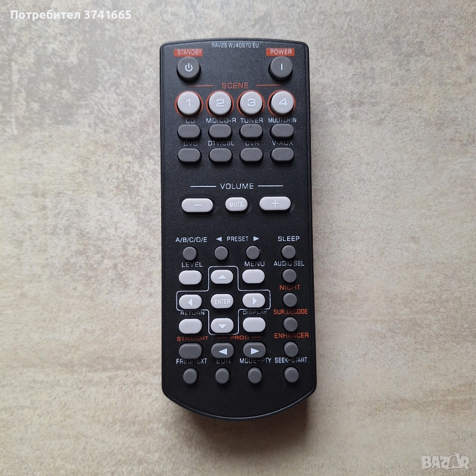 Дистанционно за AV ресивър YAMAHA RAV28, RAV34 , снимка 1