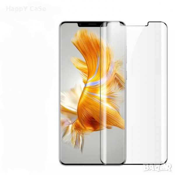 Huawei Mate 40 Pro / P40 Pro / P40 Pro+ / 3D ЦЯЛО ЛЕПИЛО Извит стъклен протектор, снимка 1
