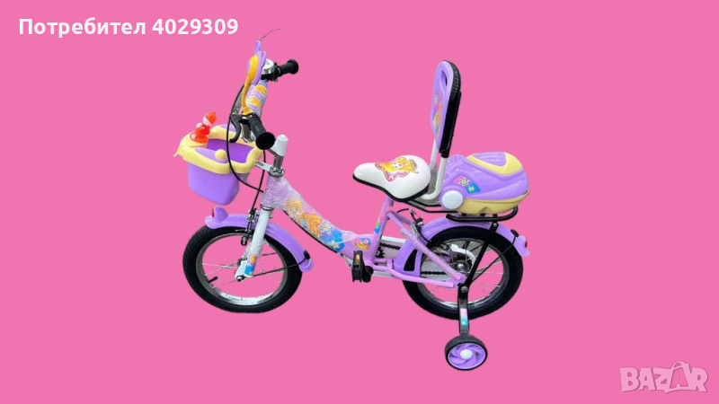 Детски велосипет 14 инча , циклама, снимка 1
