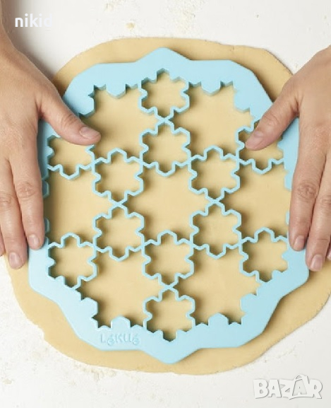 19 снежинки снежинка голяма пластмасова форма резец за сладки тесто фондан , снимка 1