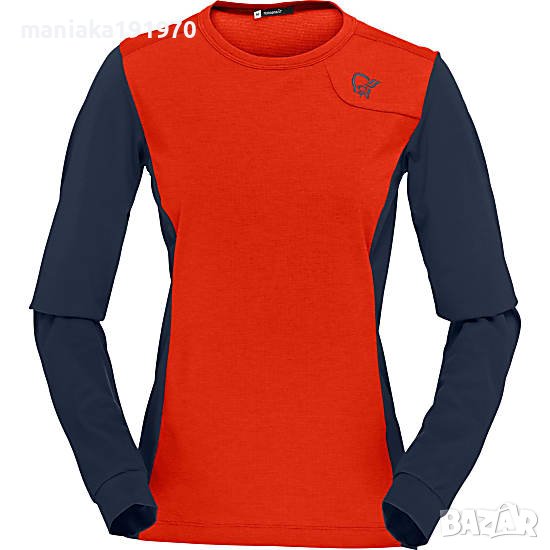 Norrona W Fjora Equalizer Lightweight Long Sleeve - Arednalin (L) дамска спортна блуза, снимка 1