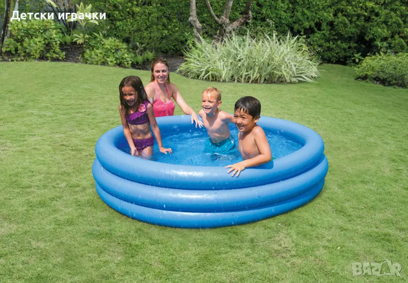 Детски надуваем басейн Intex Crystal Blue, 147 х 33 см, среден, 330 литра, снимка 1