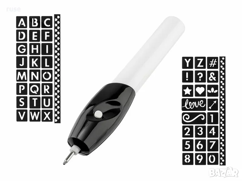 НОВИ! Уред за гравиране писалка + 2 бр. шаблони , снимка 1