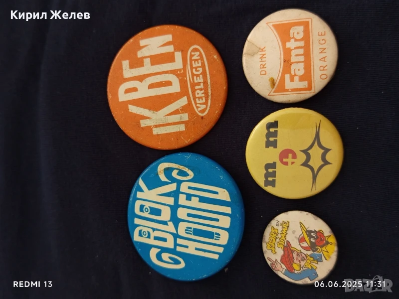 Рекламни значки 5 броя от соца стари редки за КОЛЕКЦИЯ ДЕКОРАЦИЯ 47563, снимка 1