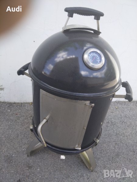 Градинско барбекю на дървени въглища за пикник, къмпинг, лов, градина, вила. Стилно и качествено бар, снимка 1