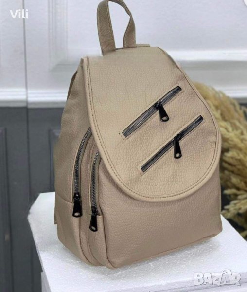 Дамска раница от висококачествена еко кожа в два цвята, снимка 1