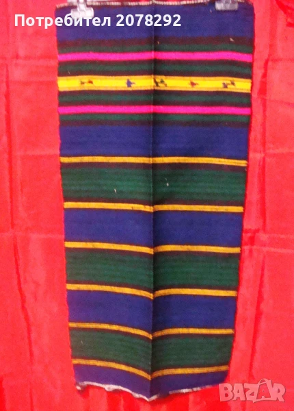 Пет ръчно тъкани стари вълнени покривки, снимка 1