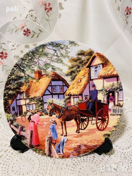 порцеланова чиния за стена , снимка 1