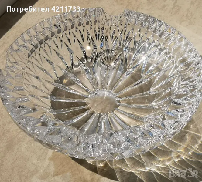 прекрасен кристален пепелник НОВО, снимка 1